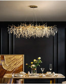 GobekUsa Gold Crystal LED Chandeliers for Home Lighting by Decorbites