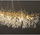 GobekUsa Gold Crystal LED Chandeliers for Home Lighting by Decorbites