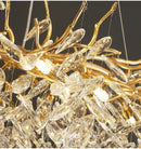 GobekUsa Gold Crystal LED Chandeliers for Home Lighting by Decorbites