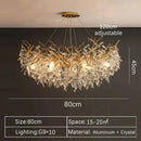 GobekUsa Gold Crystal LED Chandeliers for Home Lighting by Decorbites