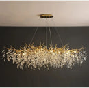 GobekUsa Gold Crystal LED Chandeliers for Home Lighting by Decorbites