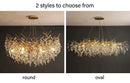 GobekUsa Gold Crystal LED Chandeliers for Home Lighting by Decorbites