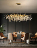 GobekUsa Gold Crystal LED Chandeliers for Home Lighting by Decorbites