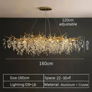 GobekUsa Gold Crystal LED Chandeliers for Home Lighting by Decorbites