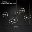 GobekUsa Gold Glass Bubble Chandelier for Dining Room
