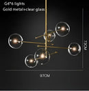 GobekUsa Gold Glass Bubble Chandelier for Dining Room