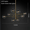 GobekUsa Gold Glass Bubble Chandelier for Dining Room