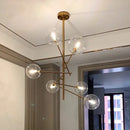 GobekUsa Gold Glass Bubble Chandelier for Dining Room