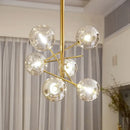 GobekUsa Gold Glass Bubble Chandelier for Dining Room