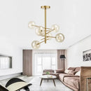 GobekUsa Gold Glass Bubble Chandelier for Dining Room