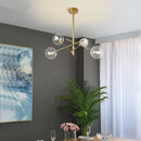GobekUsa Gold Glass Bubble Chandelier for Dining Room