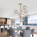 GobekUsa Gold Glass Bubble Chandelier for Dining Room
