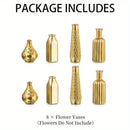 GobekUsa Gold Glass Vase - Antique Art Style Home Decor