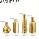GobekUsa Gold Glass Vase - Antique Art Style Home Decor