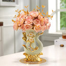 GobekUsa Gold Glass Vase for Stylish Home Decor
