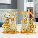 GobekUsa Gold Glass Vase for Stylish Home Decor