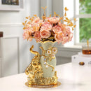 GobekUsa Gold Glass Vase for Stylish Home Decor