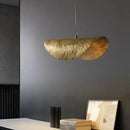 GobekUsa Gold Lotus Leaf Pendant Light - Modern LED Chandelier