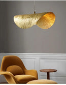 GobekUsa Gold Lotus Leaf Pendant Light - Modern LED Chandelier