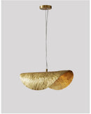 GobekUsa Gold Lotus Leaf Pendant Light - Modern LED Chandelier