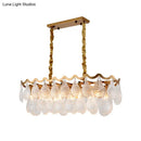 GobekUsa Gold Luxury Island Pendant with Clear K9 Crystal, 10-Head Down Lighting for Dining Room