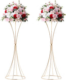 GobekUsa Gold Metal Trumpet Flower Stand Vases