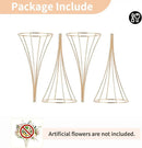 GobekUsa Gold Metal Trumpet Flower Stand Vases