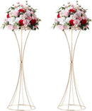 GobekUsa Gold Metal Trumpet Flower Stand Vases