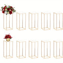 GobekUsa Gold Metal Vase Set for Home Events