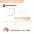 GobekUsa Gold Metal Vase Set for Home Events
