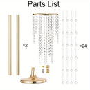 GobekUsa Gold Metal Vases Set, Elegant 29.6" Height