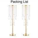 GobekUsa Gold Metal Vases Set, Elegant 29.6" Height
