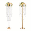 GobekUsa Gold Metal Vases Set, Elegant 29.6" Height