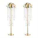 GobekUsa Gold Metal Vases Set, Elegant 29.6" Height