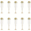 GobekUsa Gold Metal Vases Set, Elegant 29.6" Height