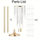 GobekUsa Gold Metal Vases Set, Elegant 29.6" Height
