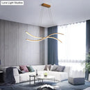 GobekUsa Gold Metallic LED Hanging Light - Minimalist Island Ceiling Light for Restaurants