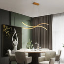 GobekUsa Gold Metallic LED Hanging Light - Minimalist Island Ceiling Light for Restaurants