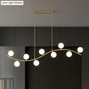 GobekUsa Gold Milk Ball Glass Pendant Lighting for Minimalist Dining Room Island