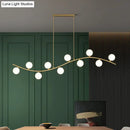GobekUsa Gold Milk Ball Glass Pendant Lighting for Minimalist Dining Room Island