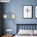 GobekUsa Gold Modern Globe Hanging Chandelier with Frosted Glass, 2 Bulbs – Bedroom LED Pendant Light