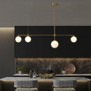 GobekUsa Gold Opaline Glass Pendant Light for Dining Room | Simplicity Ball Island Fixture