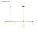 GobekUsa Gold Opaline Glass Pendant Light for Dining Room | Simplicity Ball Island Fixture