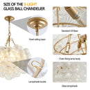 GobekUsa Gold Pendant Chandelier with Adjustable Height