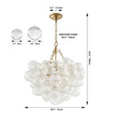 GobekUsa Gold Pendant Chandelier with Adjustable Height