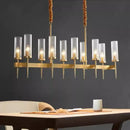 GobekUsa Gold Plated Nordic Living Room LED Chandelier | Luxury Hanging Pendant Lighting