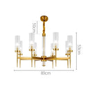 GobekUsa Gold Plated Nordic Living Room LED Chandelier | Luxury Hanging Pendant Lighting