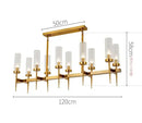 GobekUsa Gold Plated Nordic Living Room LED Chandelier | Luxury Hanging Pendant Lighting