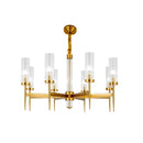 GobekUsa Gold Plated Nordic Living Room LED Chandelier | Luxury Hanging Pendant Lighting