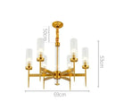 GobekUsa Gold Plated Nordic Living Room LED Chandelier | Luxury Hanging Pendant Lighting